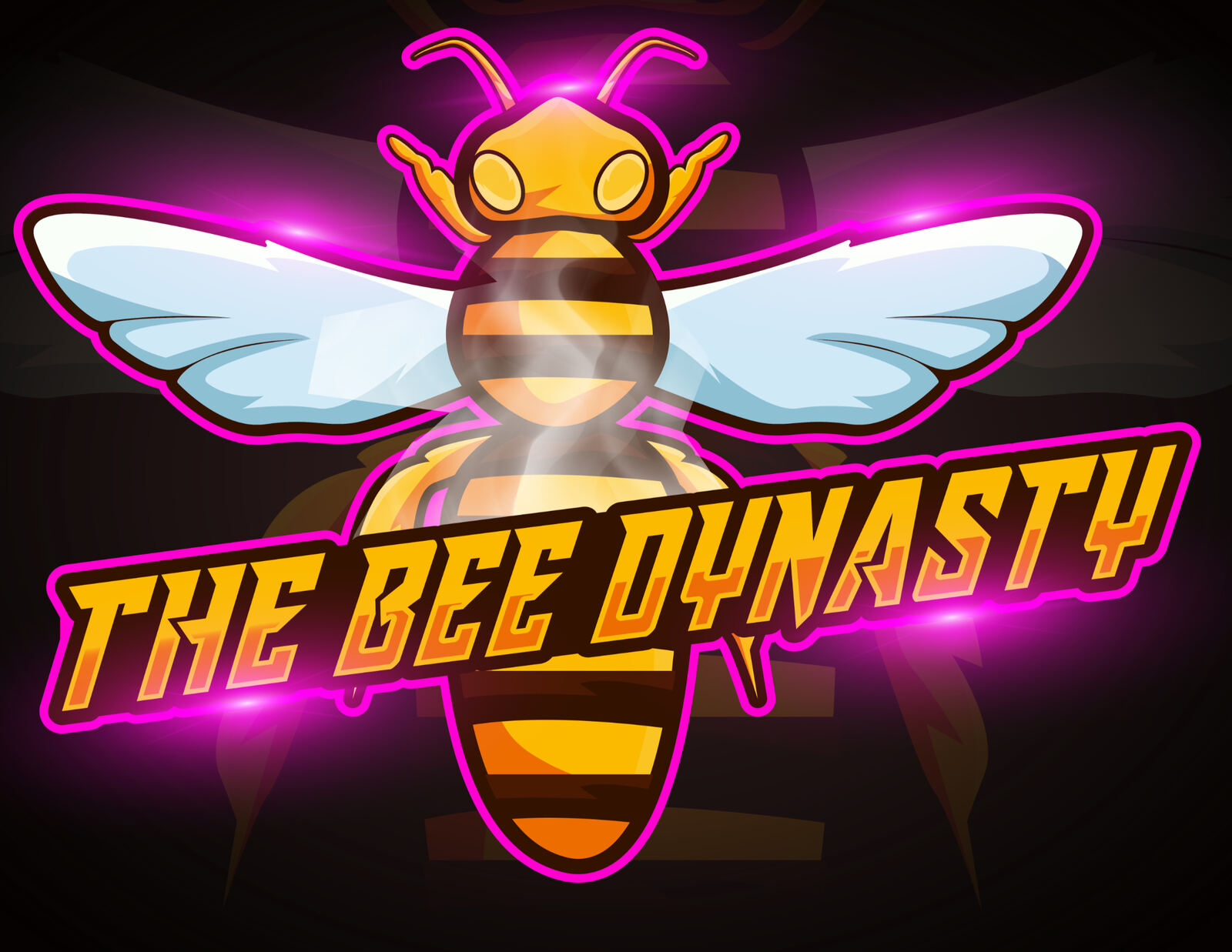 Neon bee logo for The Bee Dynasty